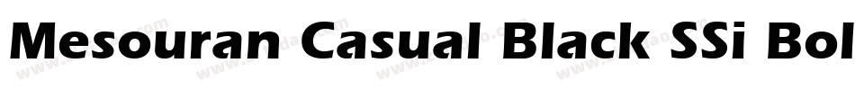 Mesouran Casual Black SSi Bold字体转换
